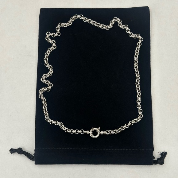 TOM WOOD Thick Rolo 925 Silver Necklace - Picture 1 of 9